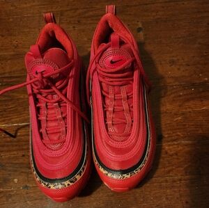 Nike Men’s Red Air Max-Inspired Athletic Sneakers